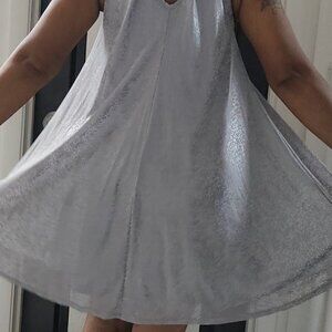 Grey Sleeveless Swing Dress Size M